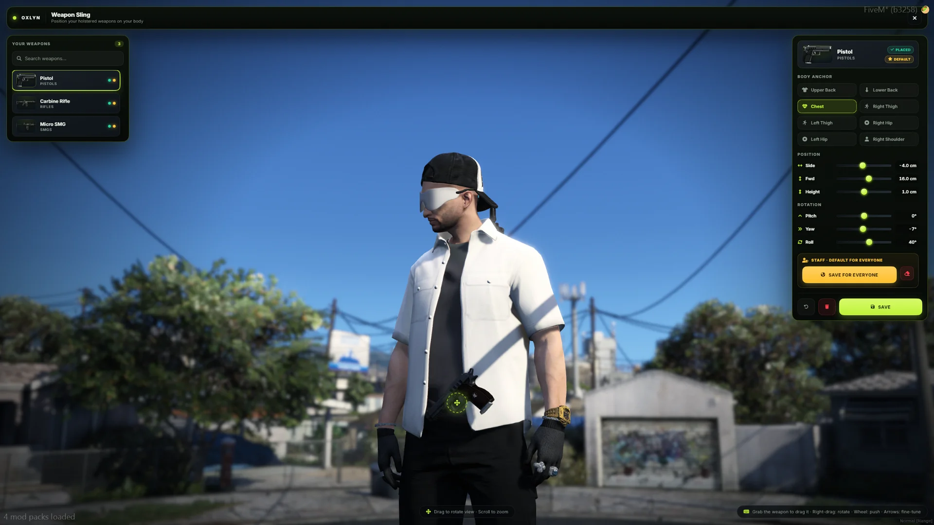 FiveM Script | Advanced Weapon Sling, In-Game Editor [ESX/QBCORE/QBOX] product image (2)