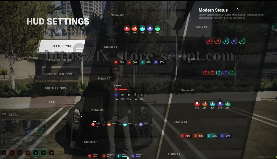 FIVEM NEW HUD SCRPT[QB / ESX / OX / QBOX ] product image (1)