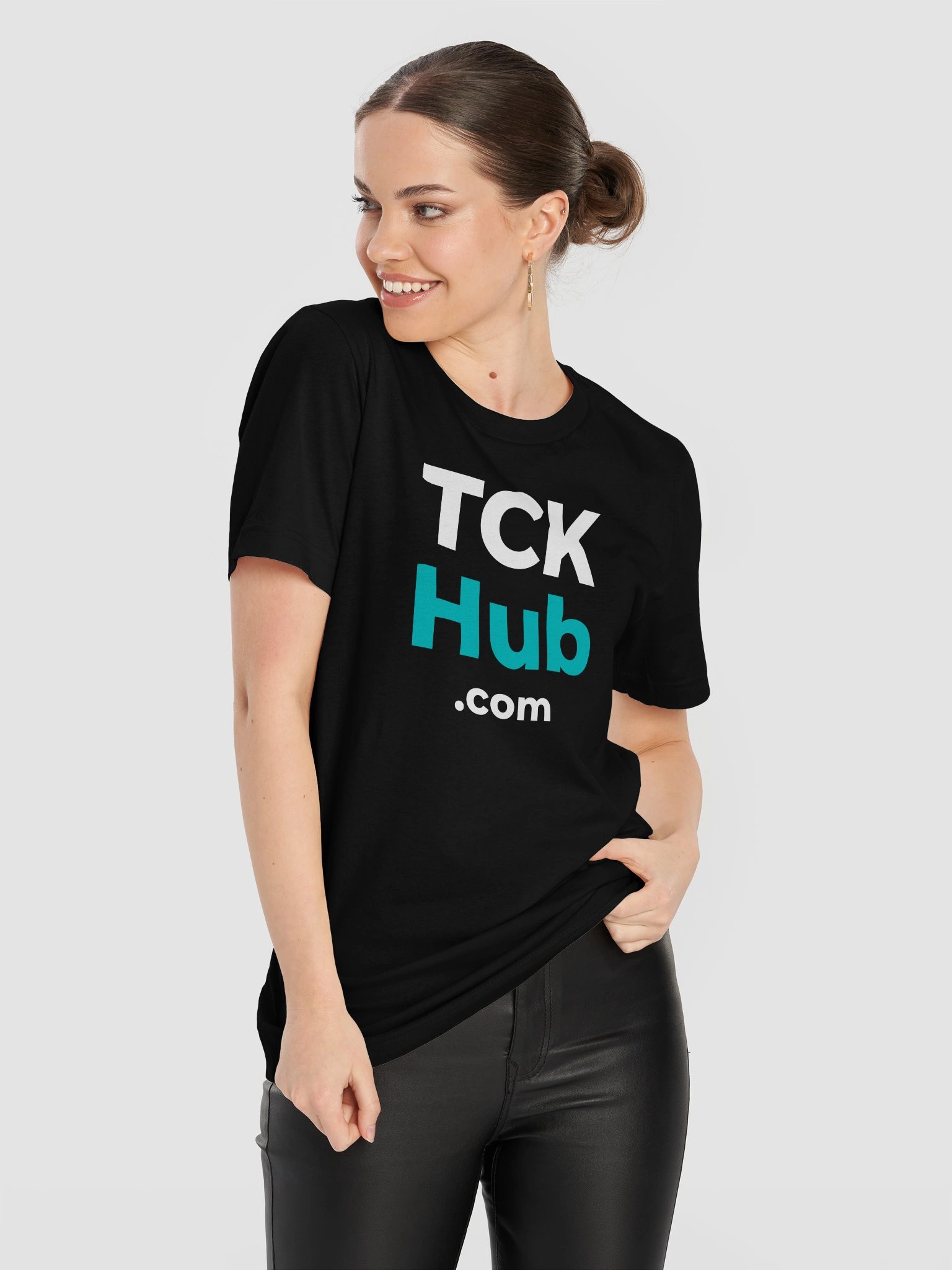 TCK Hub Stacked Logo Tee, Center Chest (White Print) product image (31)