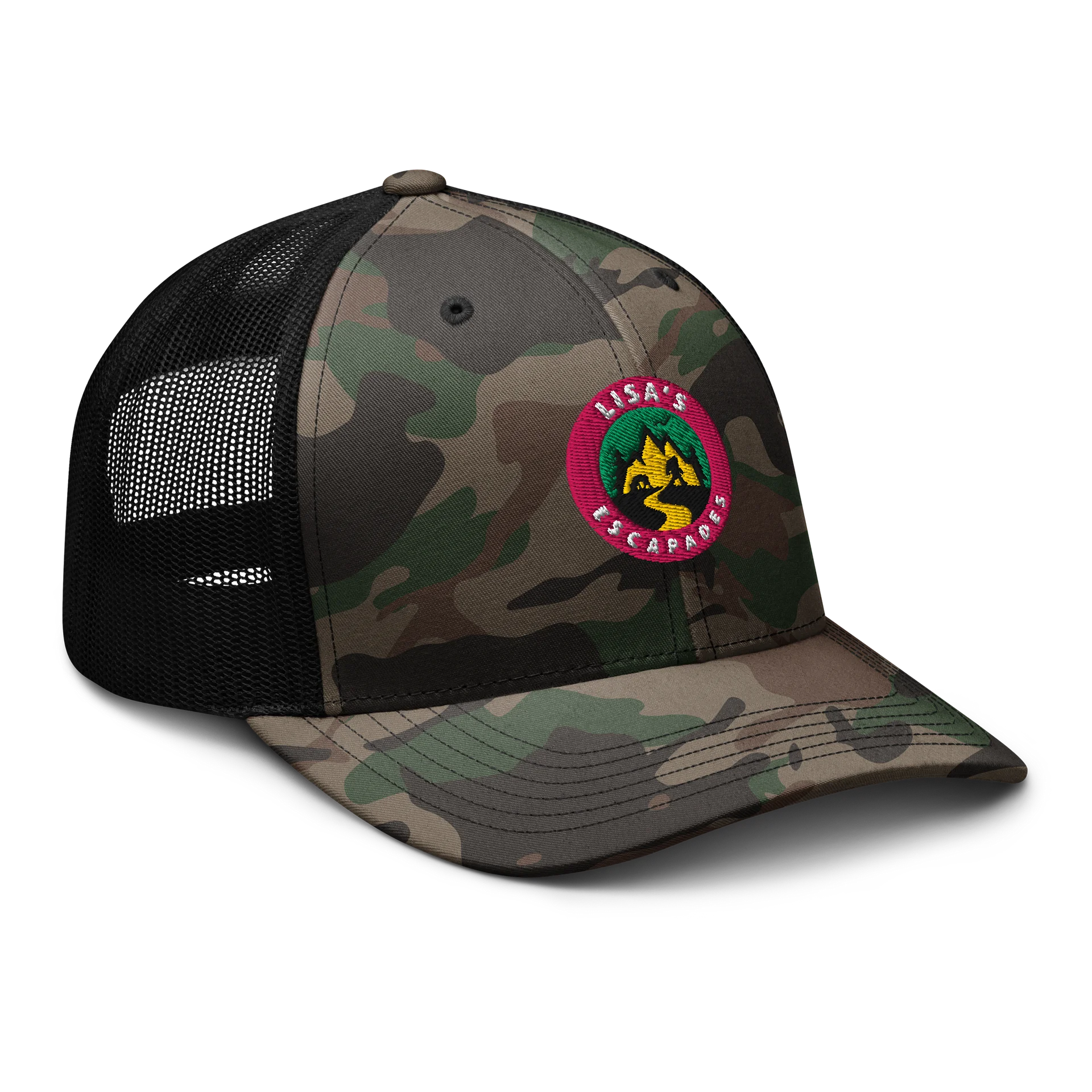 Lisa’s Escapades Adventure Logo Camo Black Hat product image (6)
