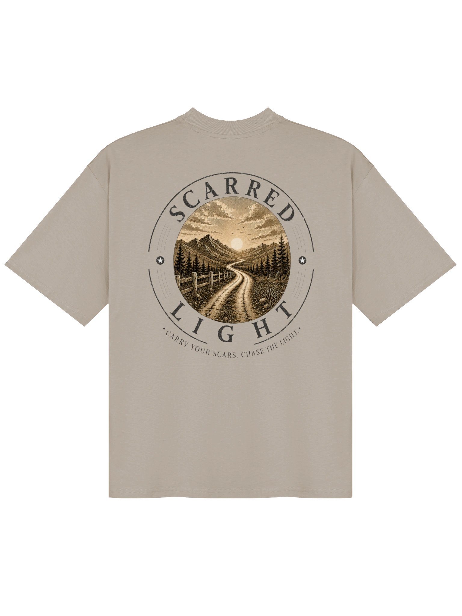 Scarred Light Organic Oversized T-Shirt product image (2)
