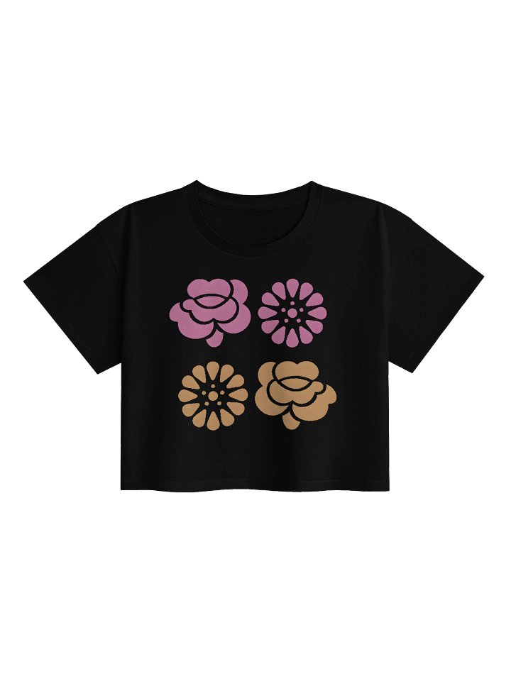 Flower Logo Printed Women's Premium Crop Top product image (33)