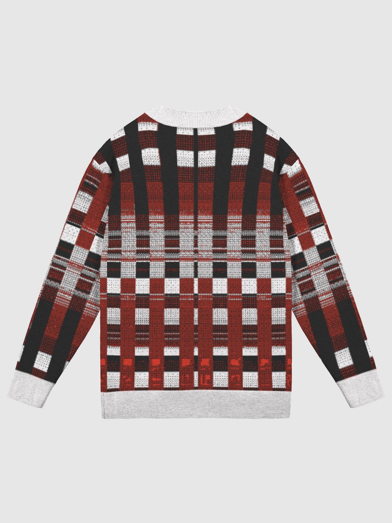 Retro Plaid – Red & Black | Knitted Cardigan product image (2)