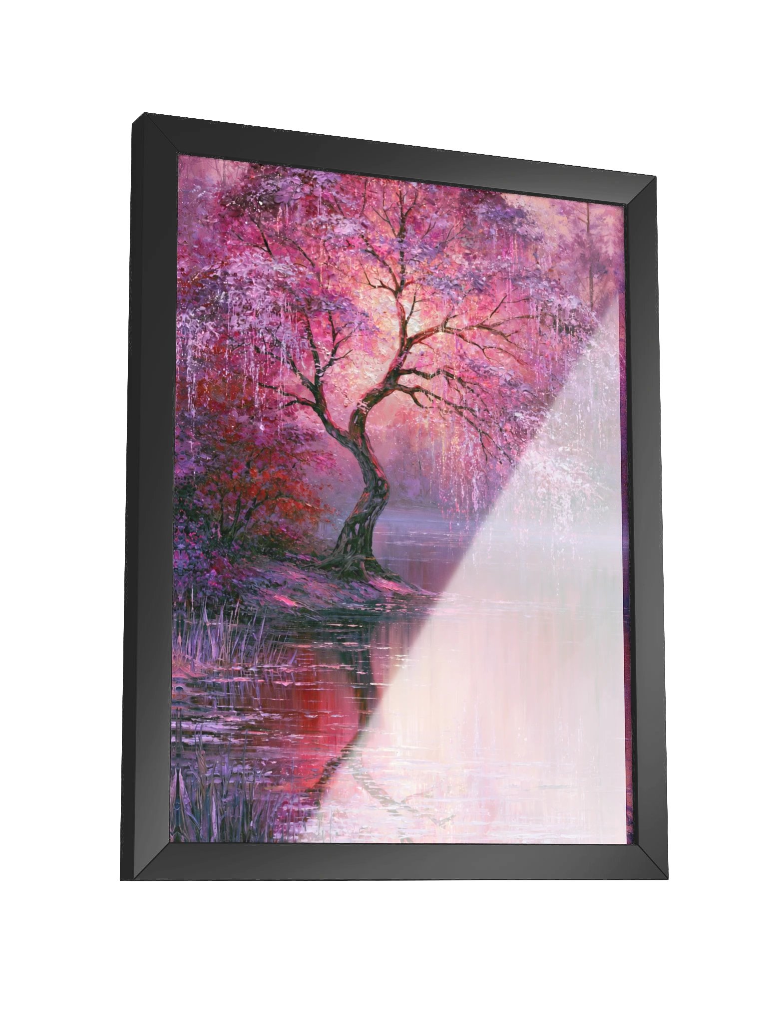 Pink Cherry Blossom Framed Art Print — Whispers Across the Water product image (7)