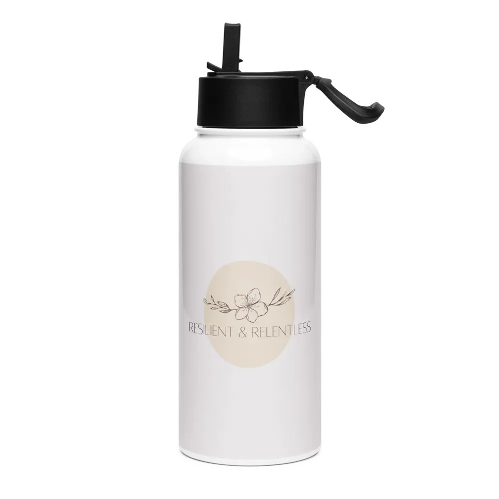 Stainless Steel Water Bottle with a Straw Lid SWFB0129 product image (1)
