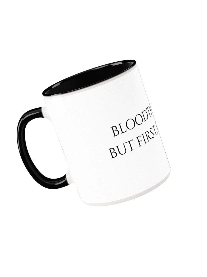 "BLOODTHIRSTY BUT FIRST, COFFEE" Mug (Colors) product image (1)