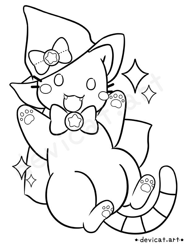 CandiCat Witch 2024 Coloring Page product image (1)