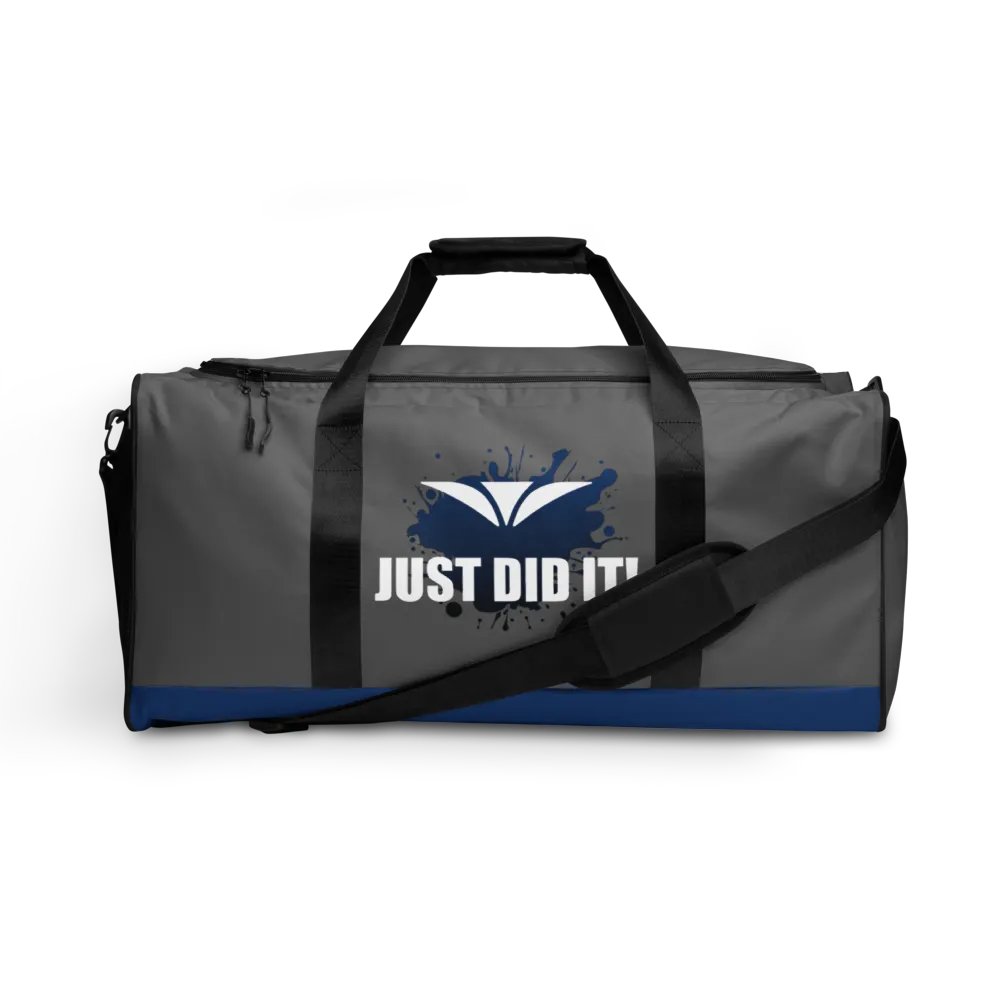 Just Did It! Blue Splatter Gray Duffle Bag product image (1)