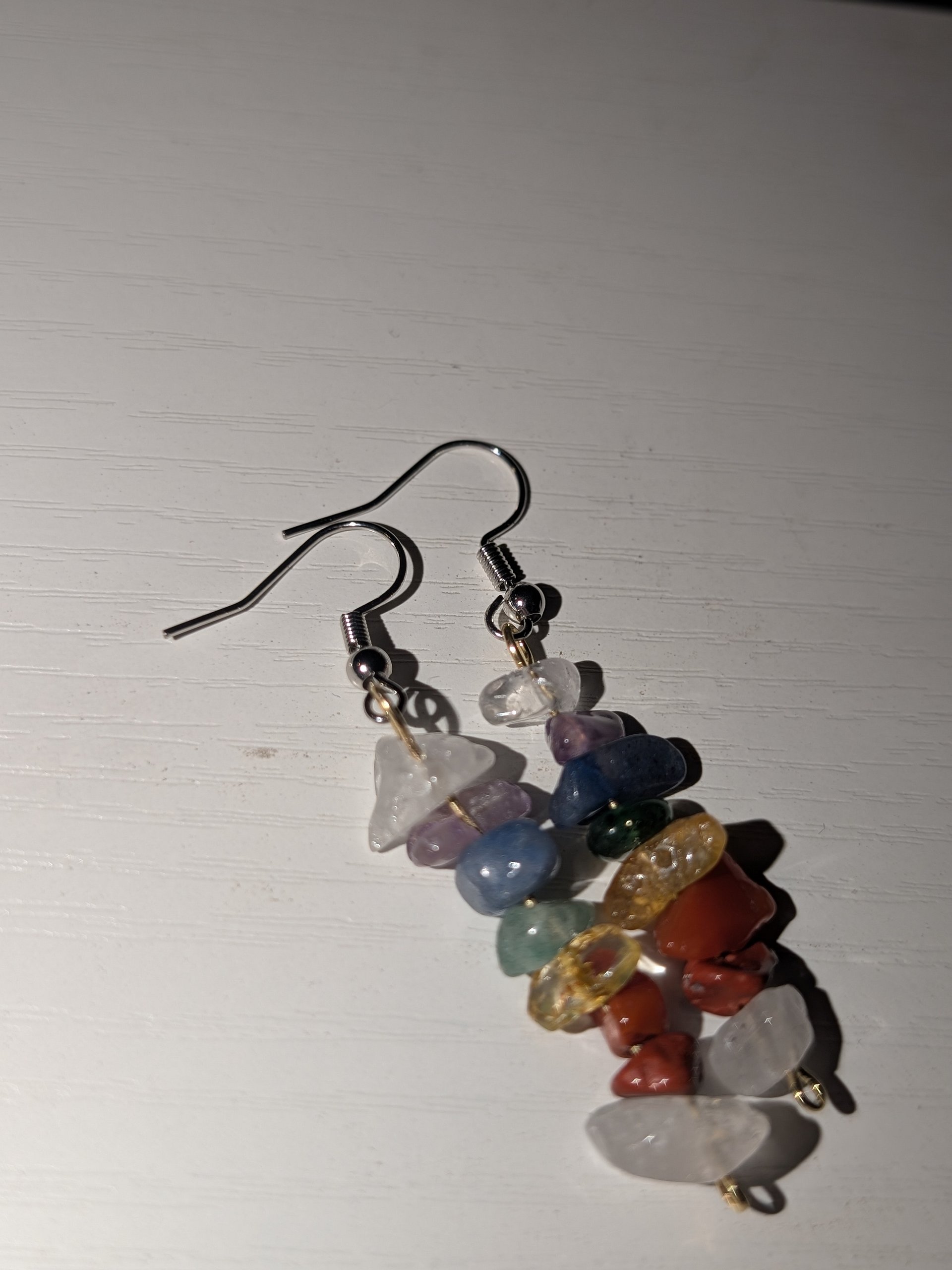 Rainbow Crystal Chip Earrings! product image (2)