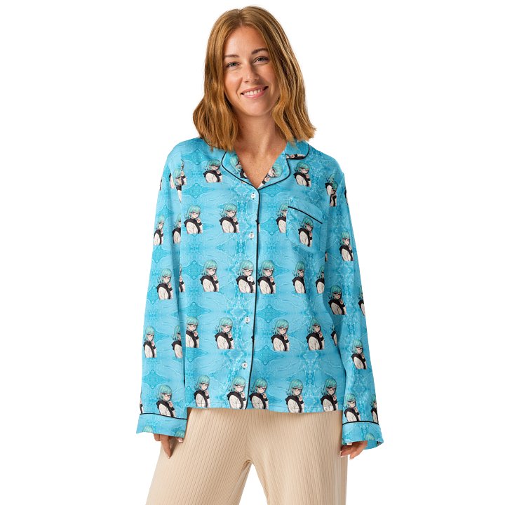 (Aqua WAIFU) K Women's Long Sleeve Pajama Top product image (1)