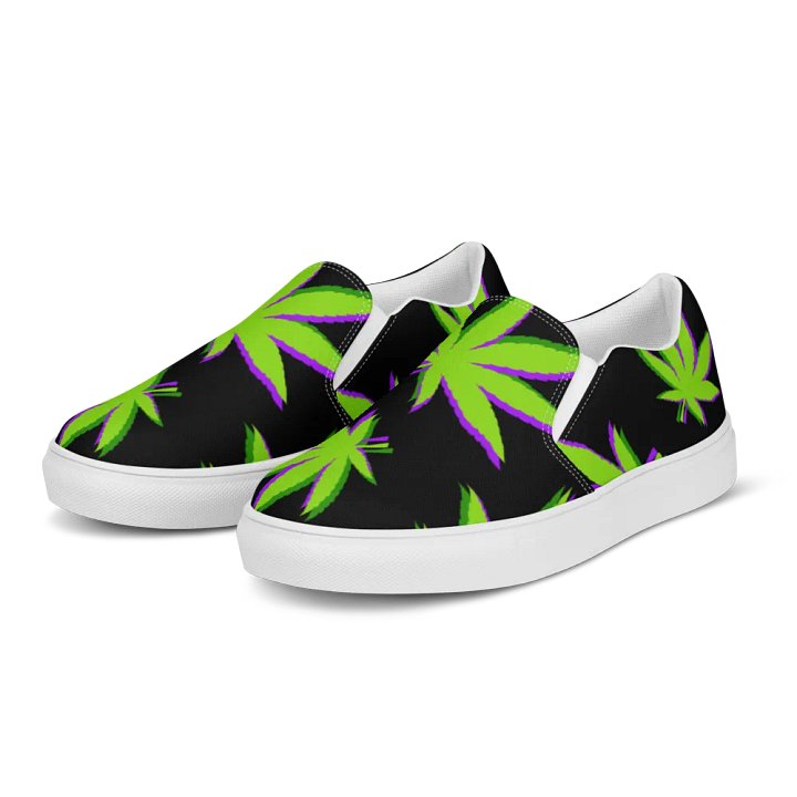 Weed Leafy Men Slip-On Shoes product image (2)