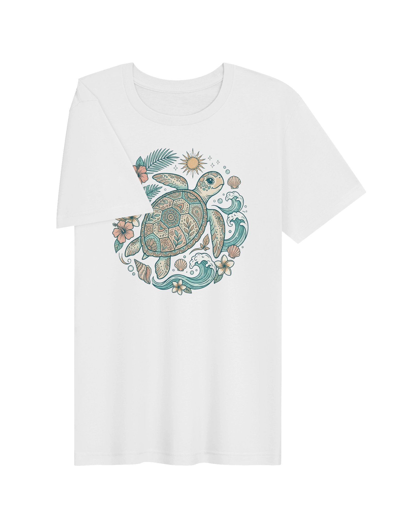 Tropical Sea Turtle Ocean Art Tee product image (145)
