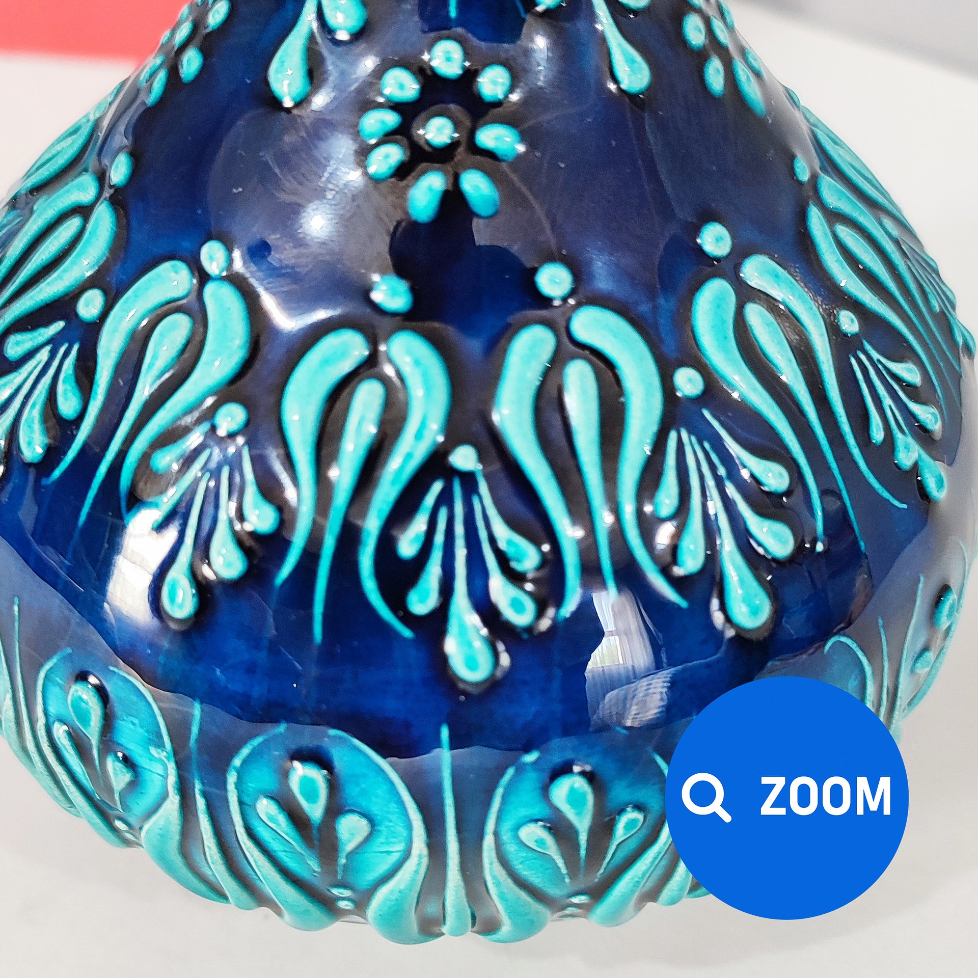 Ceramic turkuaz vase (Gözyaşı Vazo) — handmade pottery product image (6)