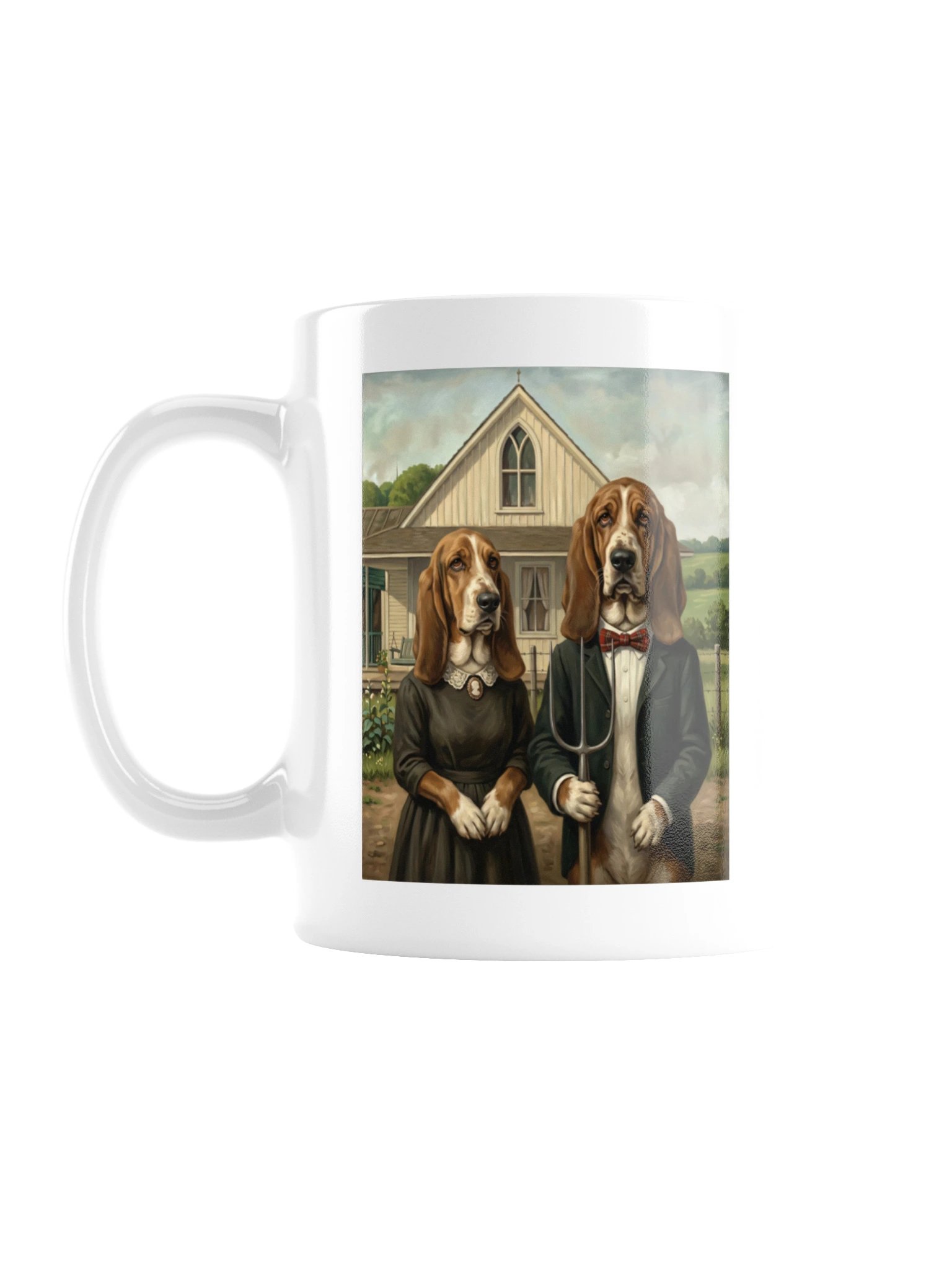 American Gothic Bassets Mug product image (1)