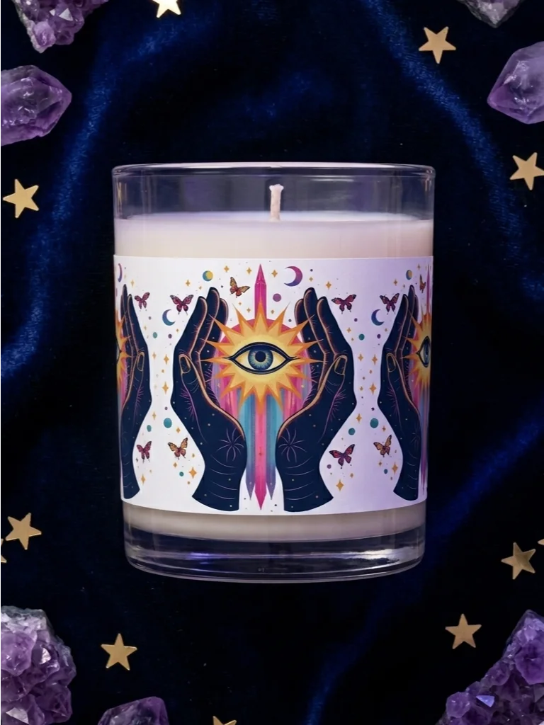Mystical Third Eye Soy Wax Candle - Cosmic Boho Design product image (1)