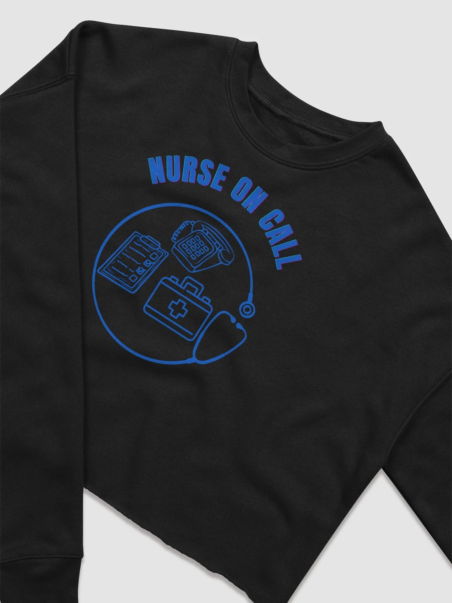 Nurse On Call Circle Medley Crop Sweatshirt product image (11)