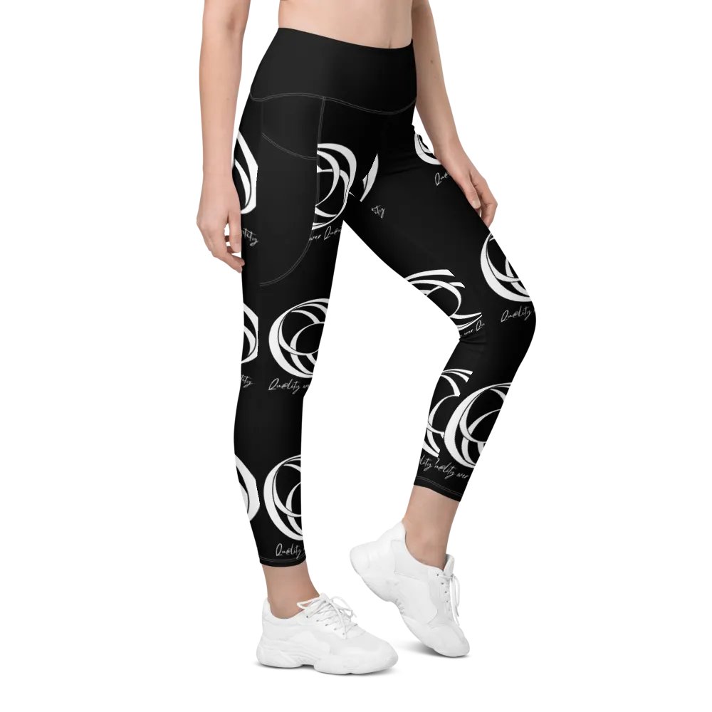 All Over Women's Leggings (Black) product image (8)