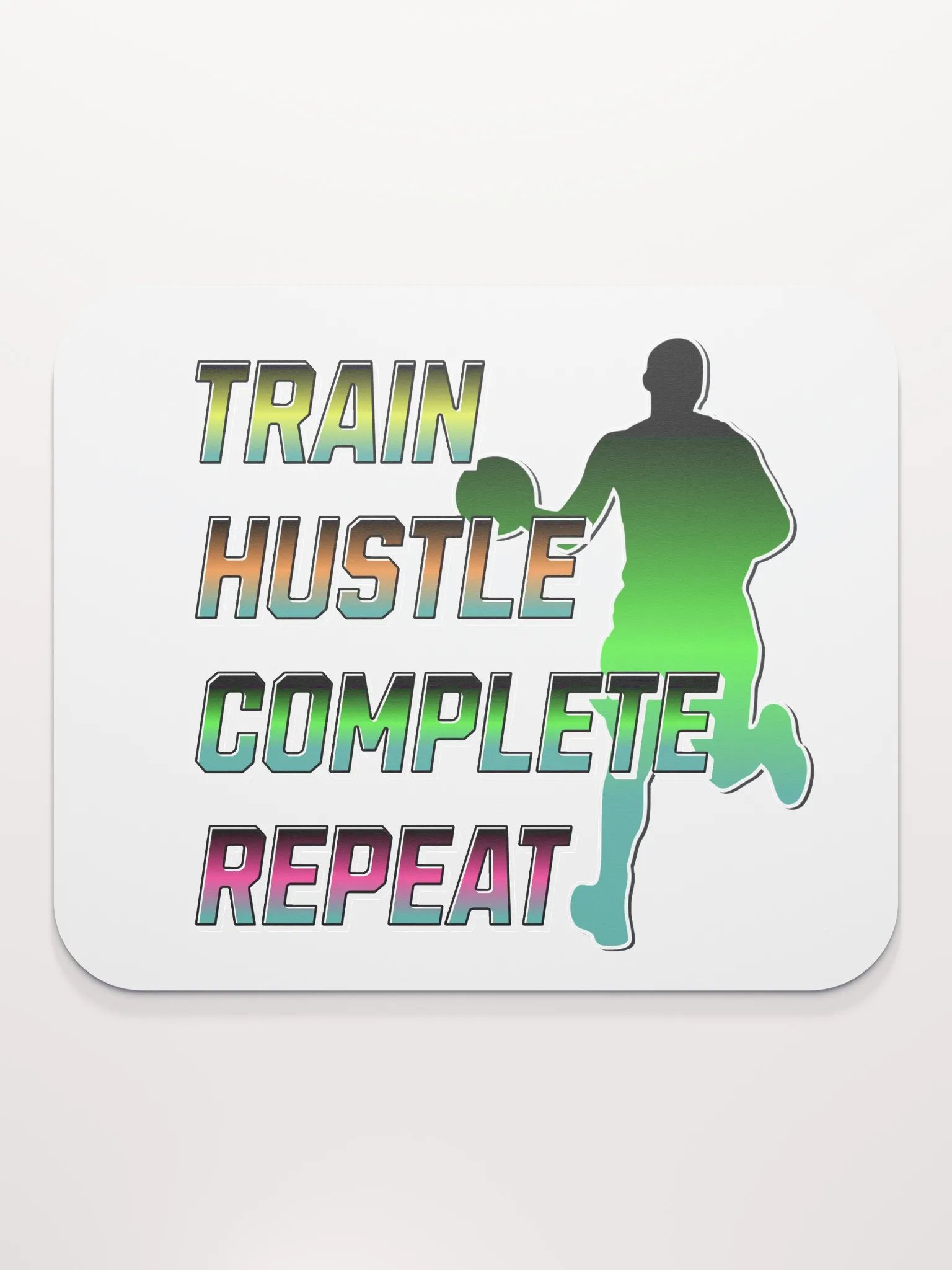 Train Hustle Complete Repeat Basketball Gradient Mouse Pad product image (1)
