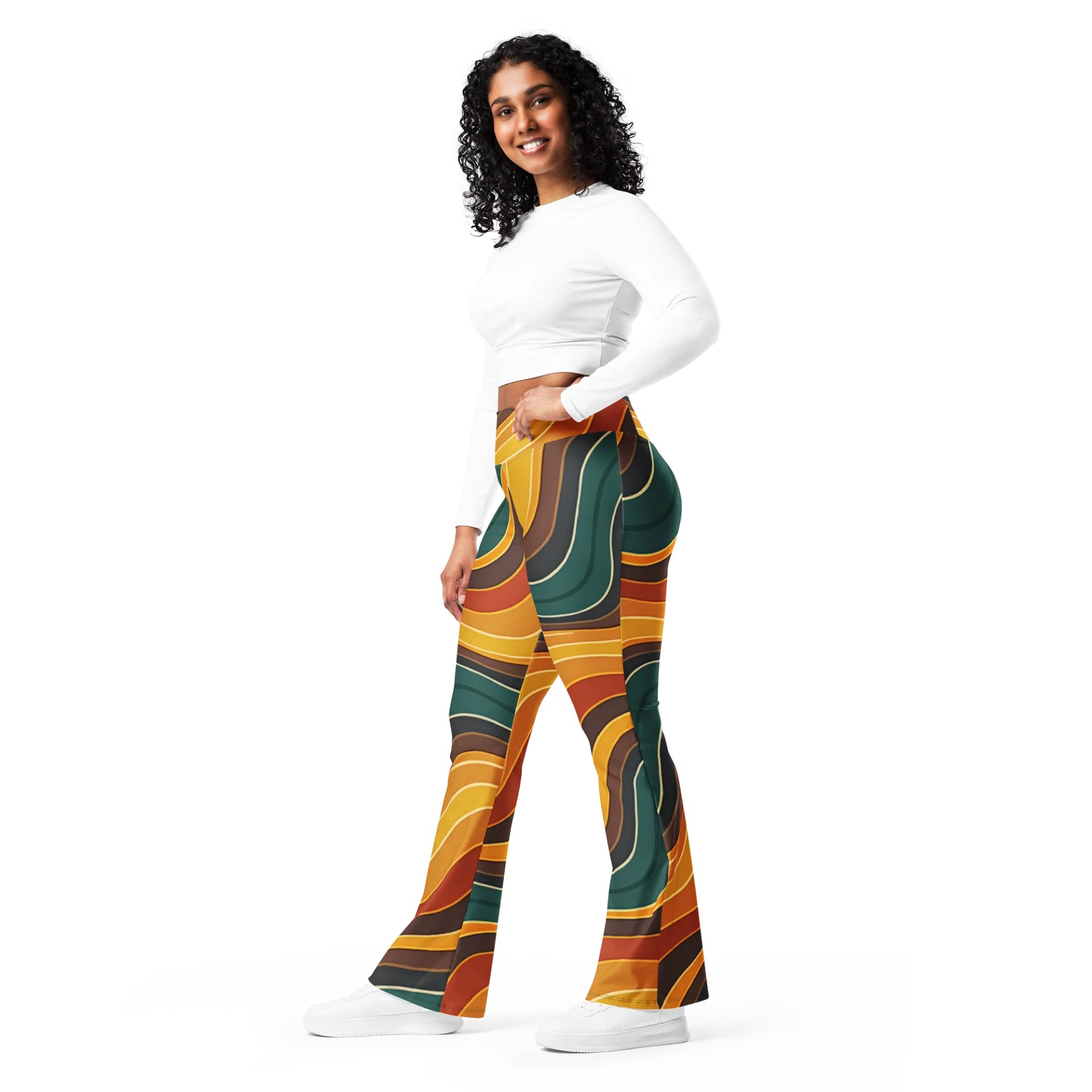 Barry Grady 'Flowing Waves' Flare Leggings product image (11)