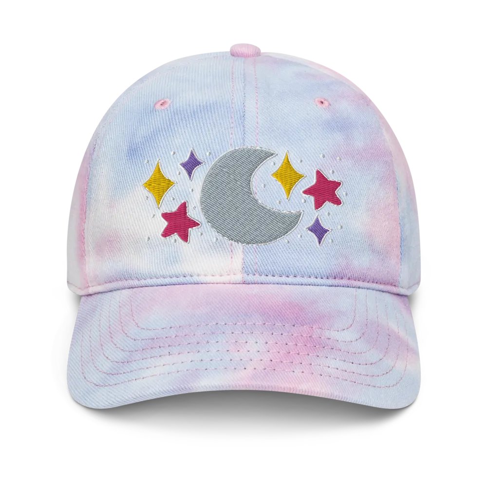 Celestial Tie Dye Dad Hat with Puff Embroidery product image (1)