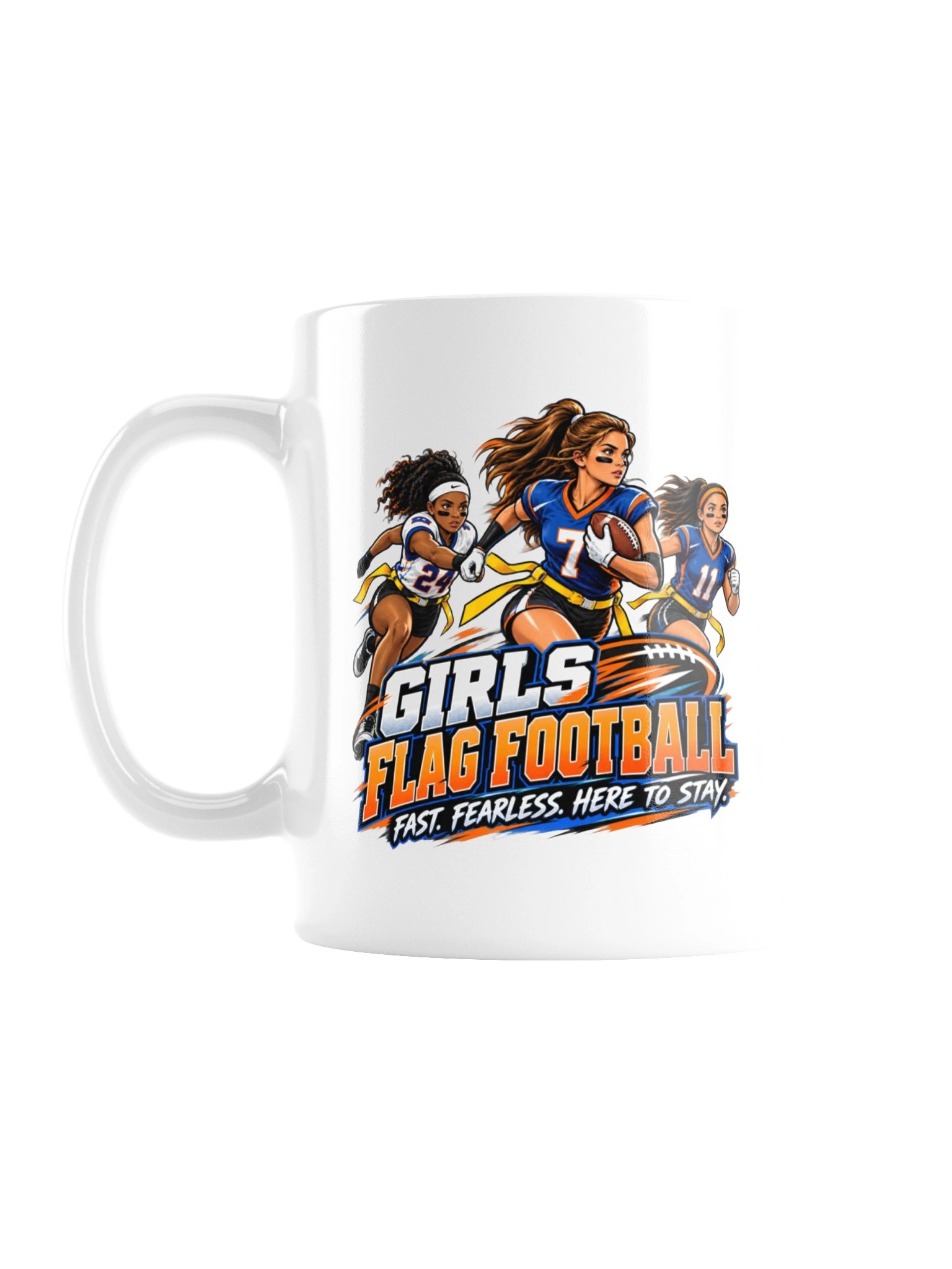 Girls Flag Football — Fast. Fearless. Here to Stay - Mug product image (1)