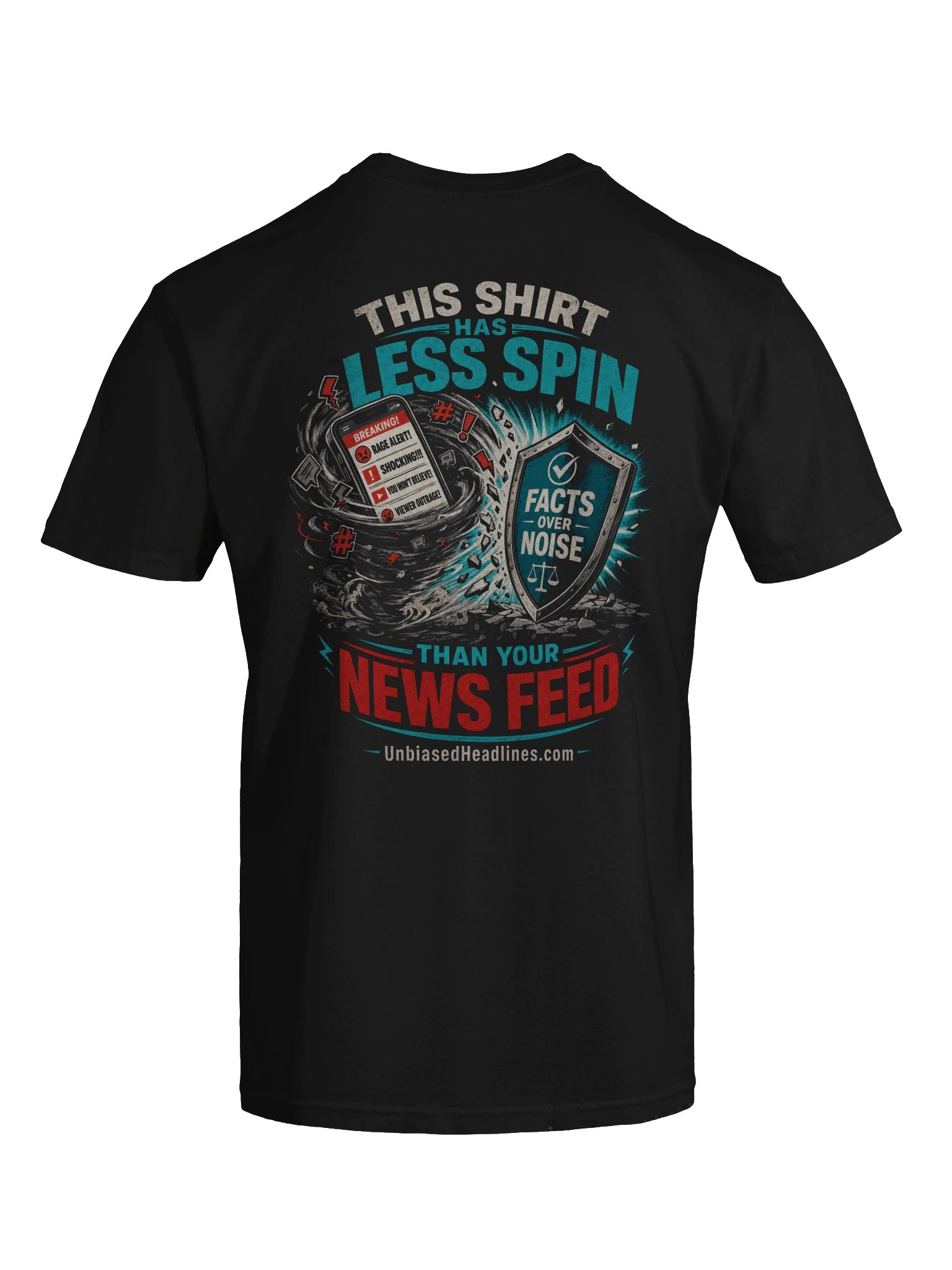 This Shirt Has Less Spin Than Your News Feed Tee - Back Print with Pocket Logo product image (7)