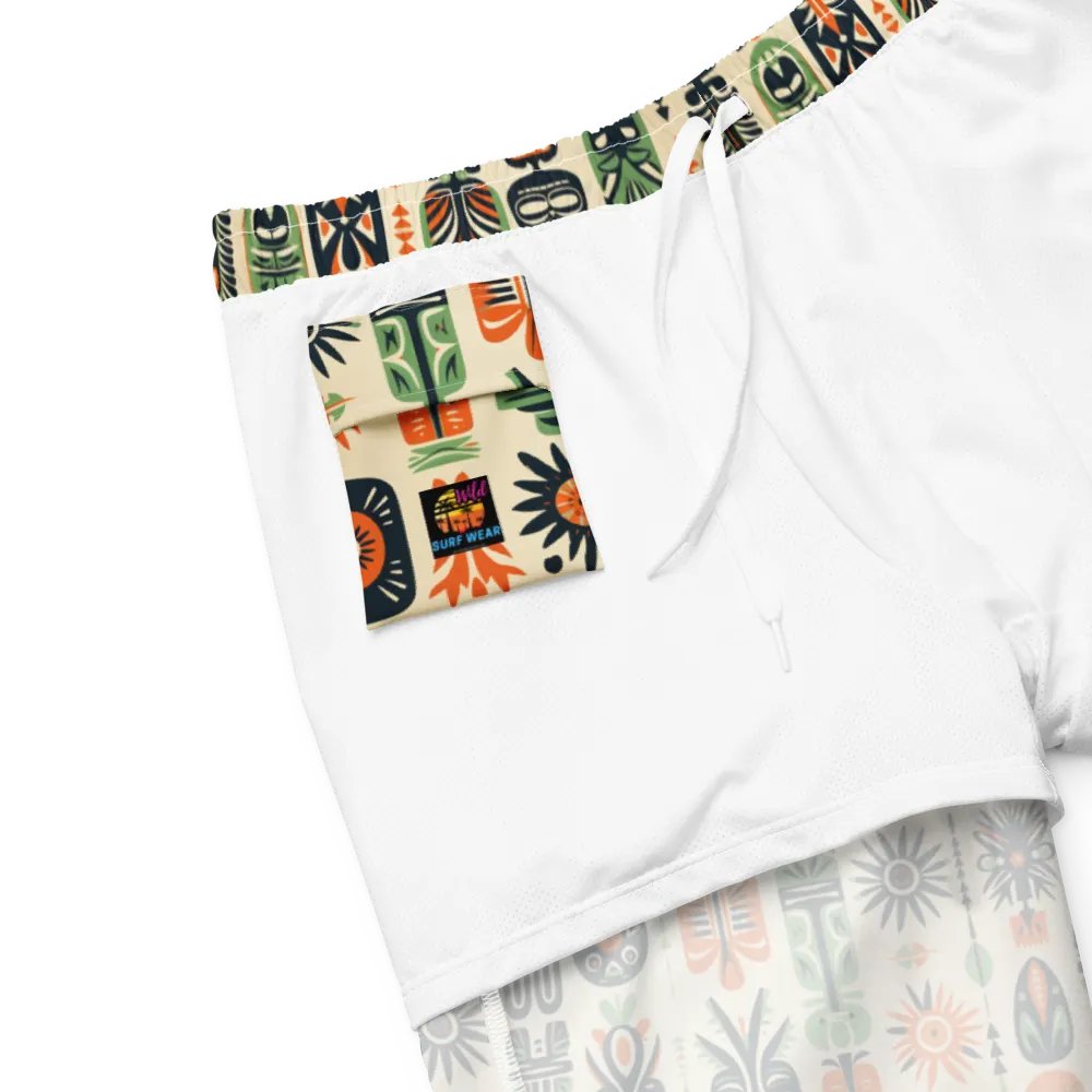 Vintage Caribbean Style Tropical Swimming Trunks product image (4)