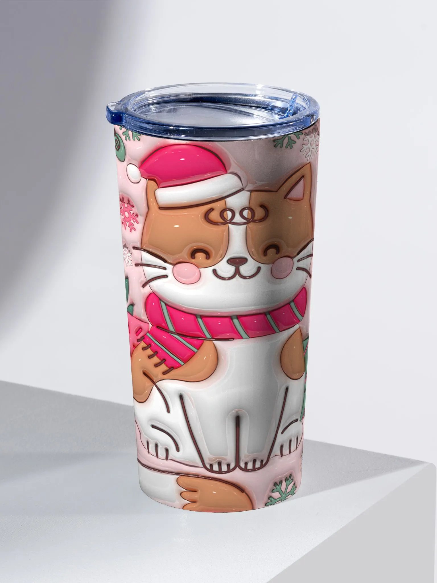Meow Holiday Christmas Stainless Steel Tumbler product image (2)