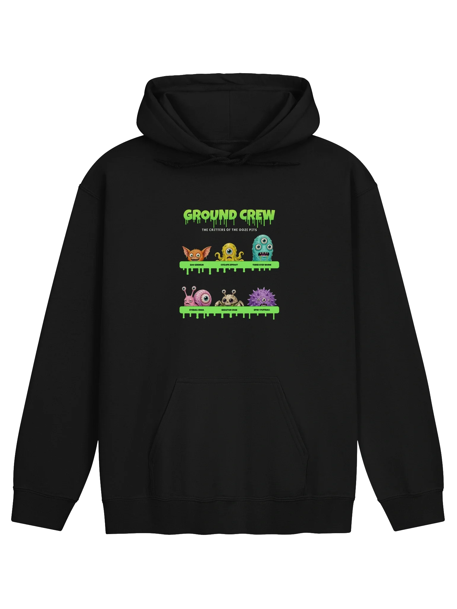 Oozlings Ground Crew Hoodie in Black