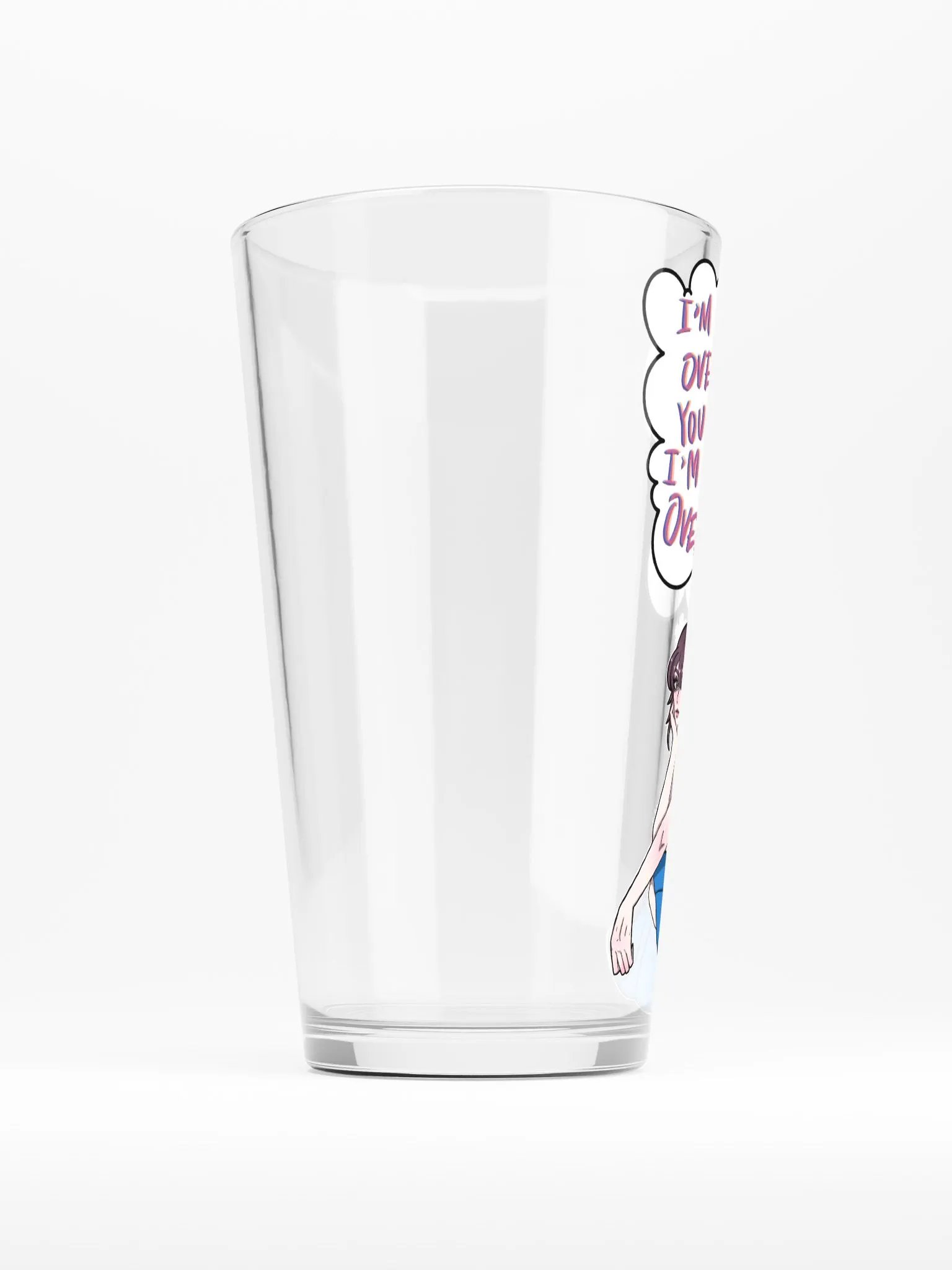Over Overthinking Anime Glass product image (3)