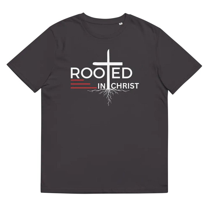Rooted in Christ - Colossians 2:7 Unisex organic T-Shirt product image (2)