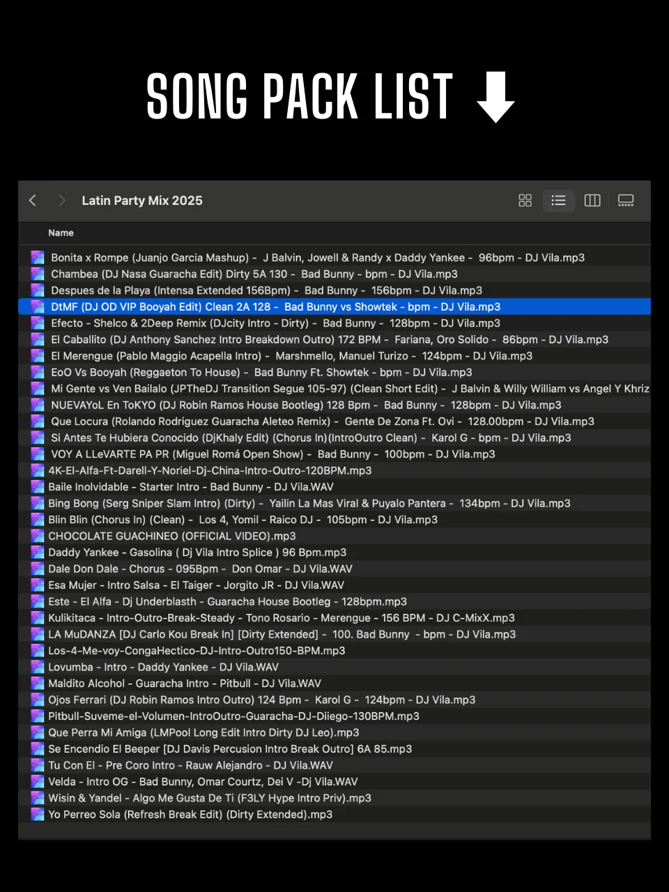 Latin Party Mix 2025 – Song Pack product image (2)