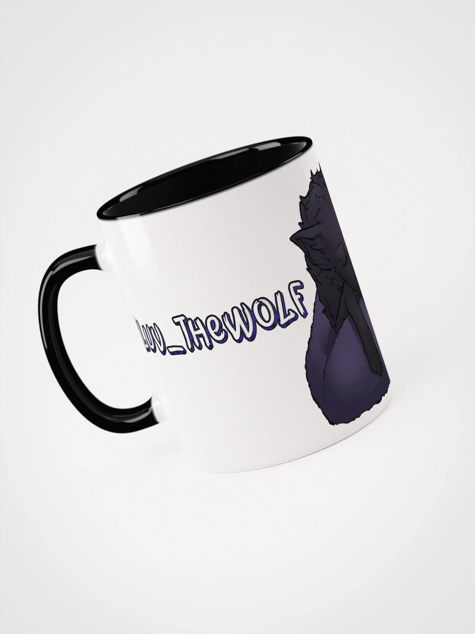 "The Slumbering Wolf" Colored Ceramic Mug product image (3)