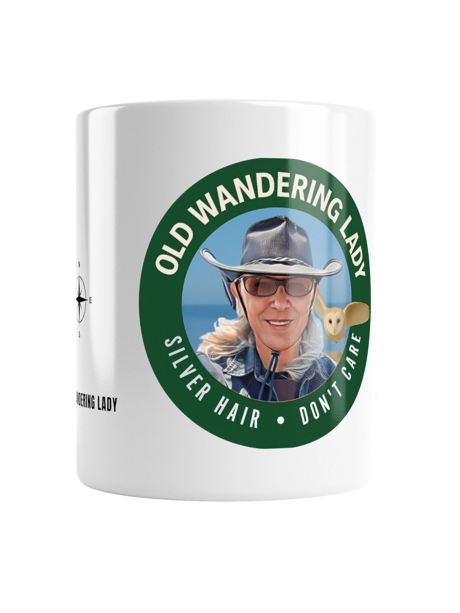 Old Wandering Lady “Silver Hair • Don’t Care” Mug product image (2)