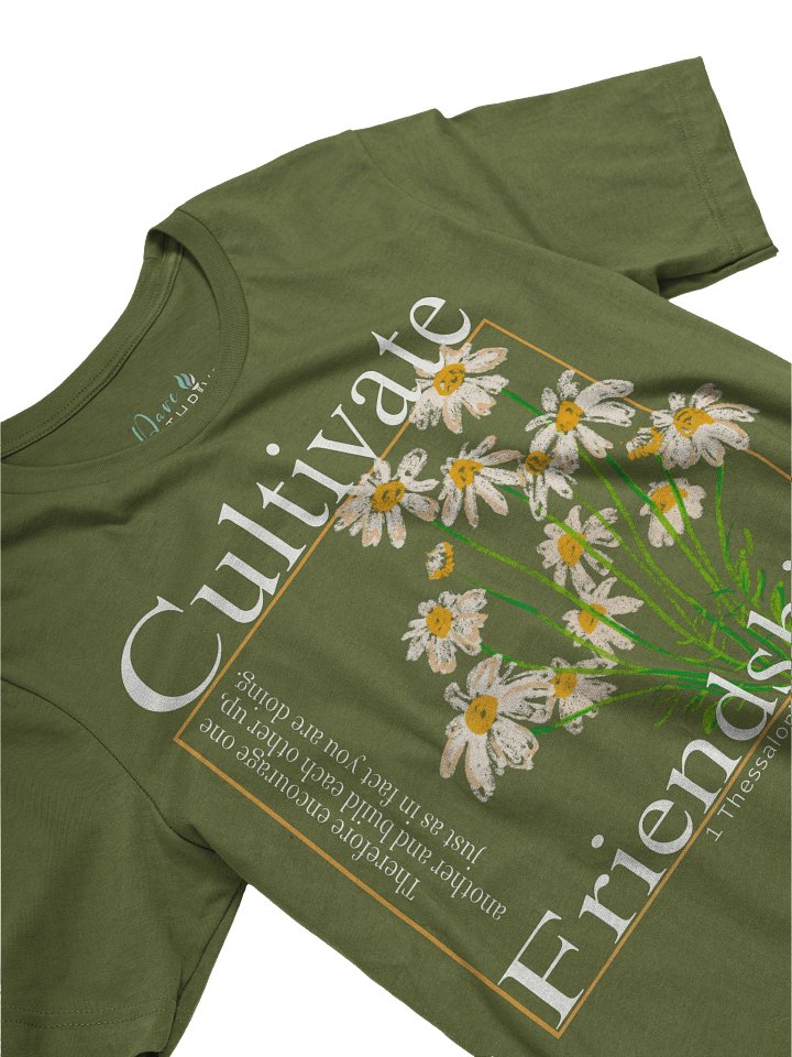Cultivate Friendship | 1 Thessalonians Bible Verse Tee | Autumn Vibes product image (2)