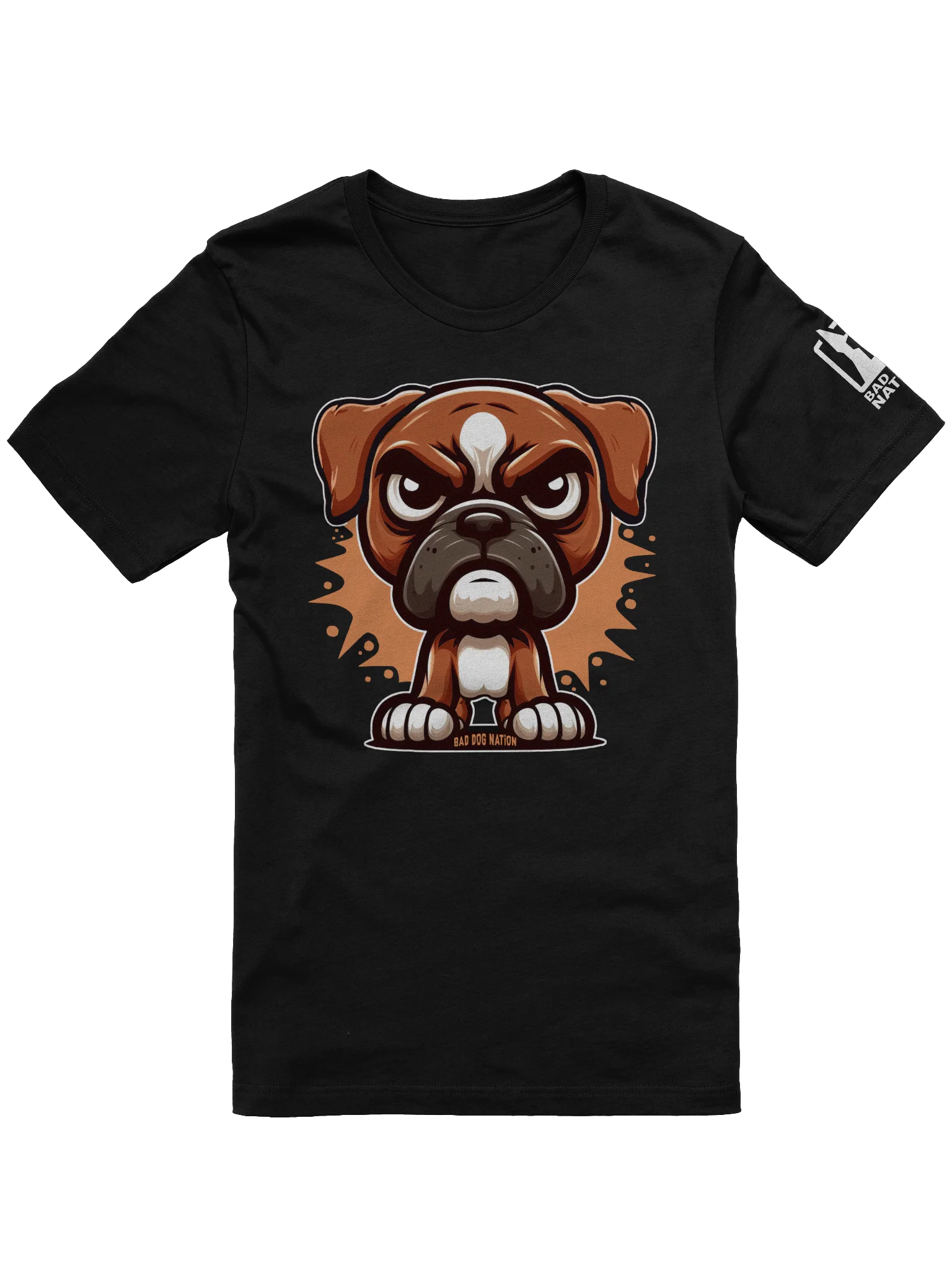 Boxer Angry Pup (natural ears) - Premium Adult Unisex T-shirt product image (1)
