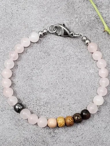 Love, Everyone Bracelet • Rose Quartz and Hematite product image (2)