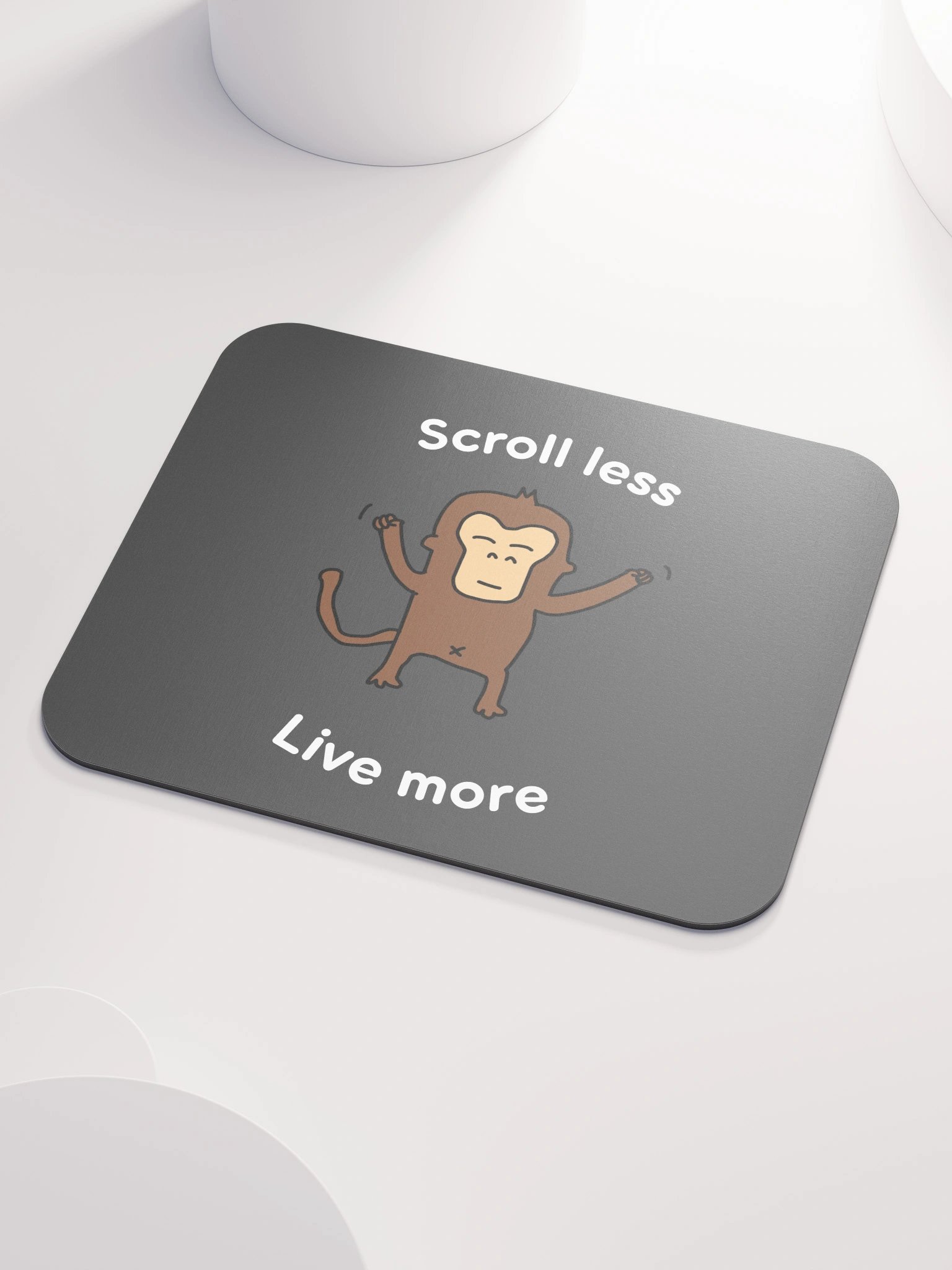"Scroll Less, Live More" Mouse Pad product image (3)