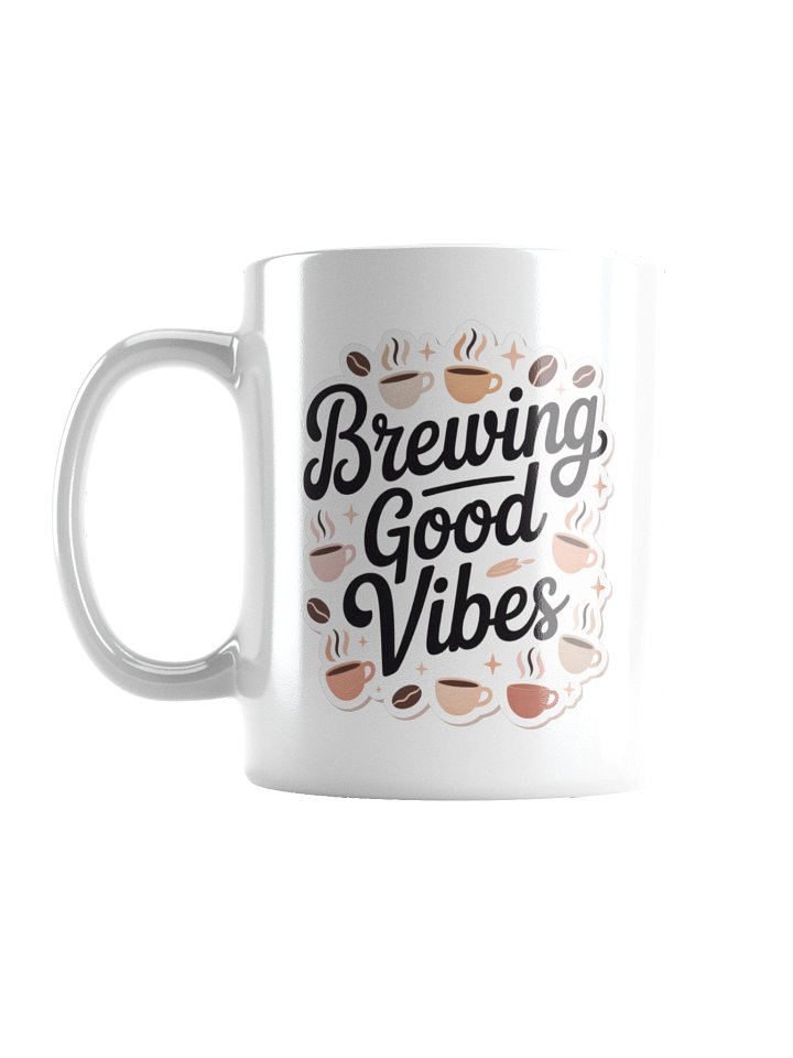 Brewing Good Vibes Coffee Mug – Boho Positive Lifestyle Design product image (1)