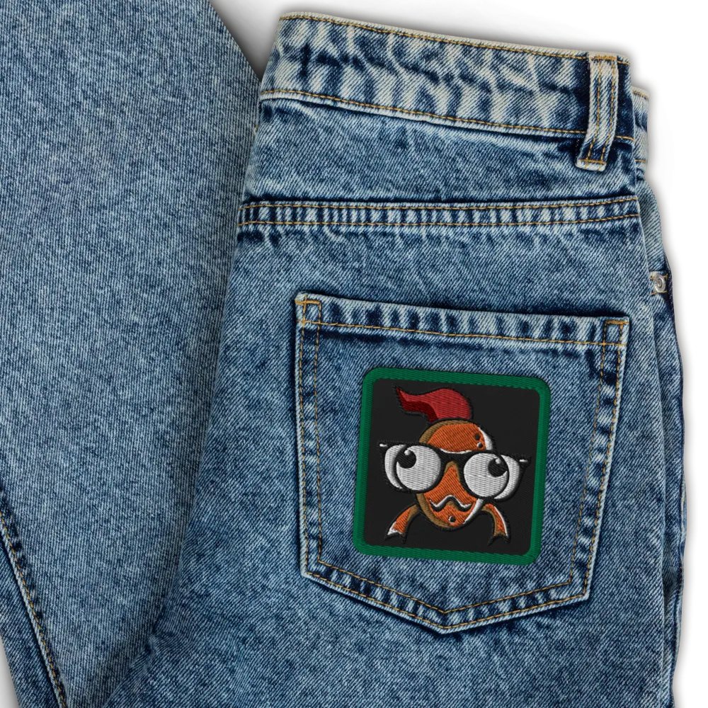 FEESH Logo Square Patch [green border] product image (3)