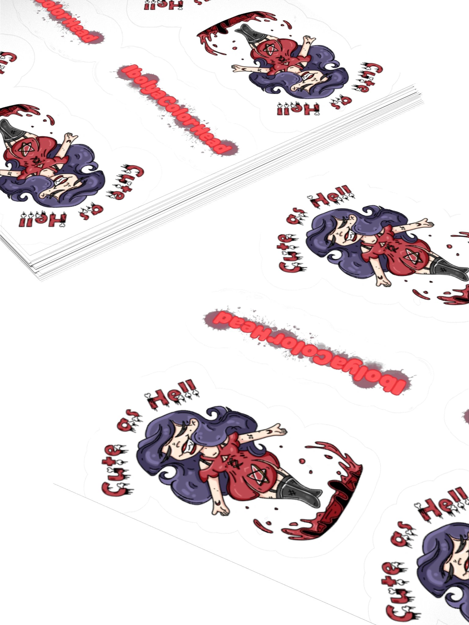 Cute As Hell Stickers product image (4)