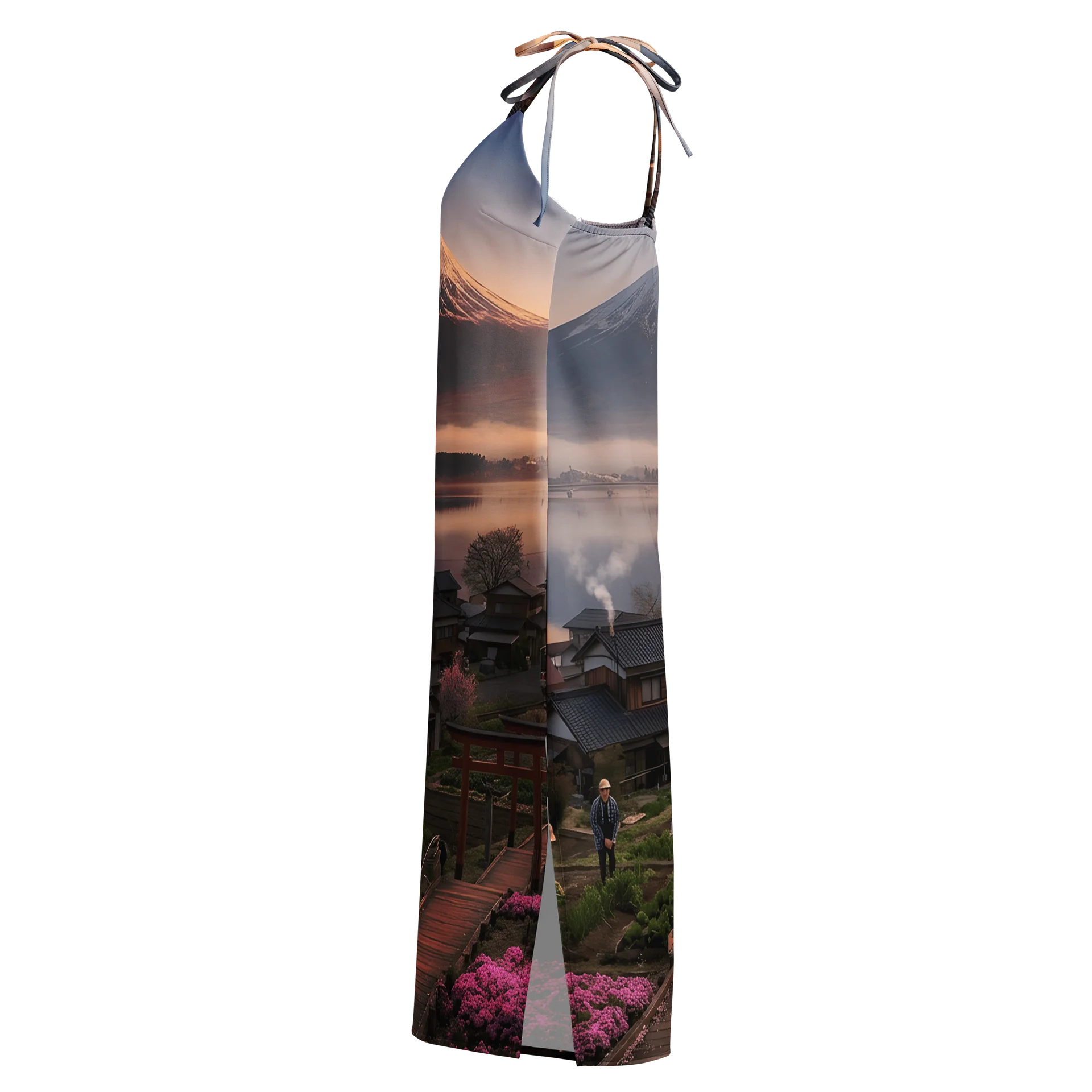 Mount Fuji Village Pink Moss Women’s Slip Dress product image (3)