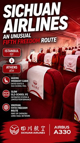 This week I’m covering @sichuanairlines.cn, an airline that operates one of the more unusual fifth freedom routes in Europe, ...