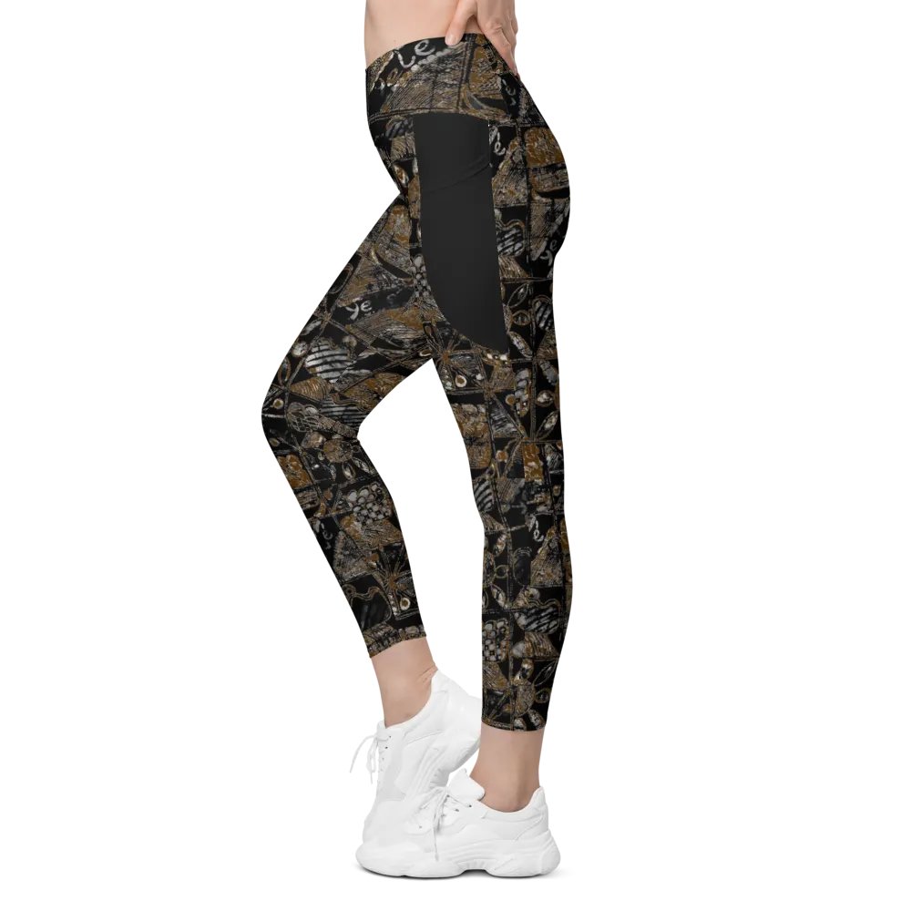 Festivity Print Crossover Leggings with Pockets product image (5)