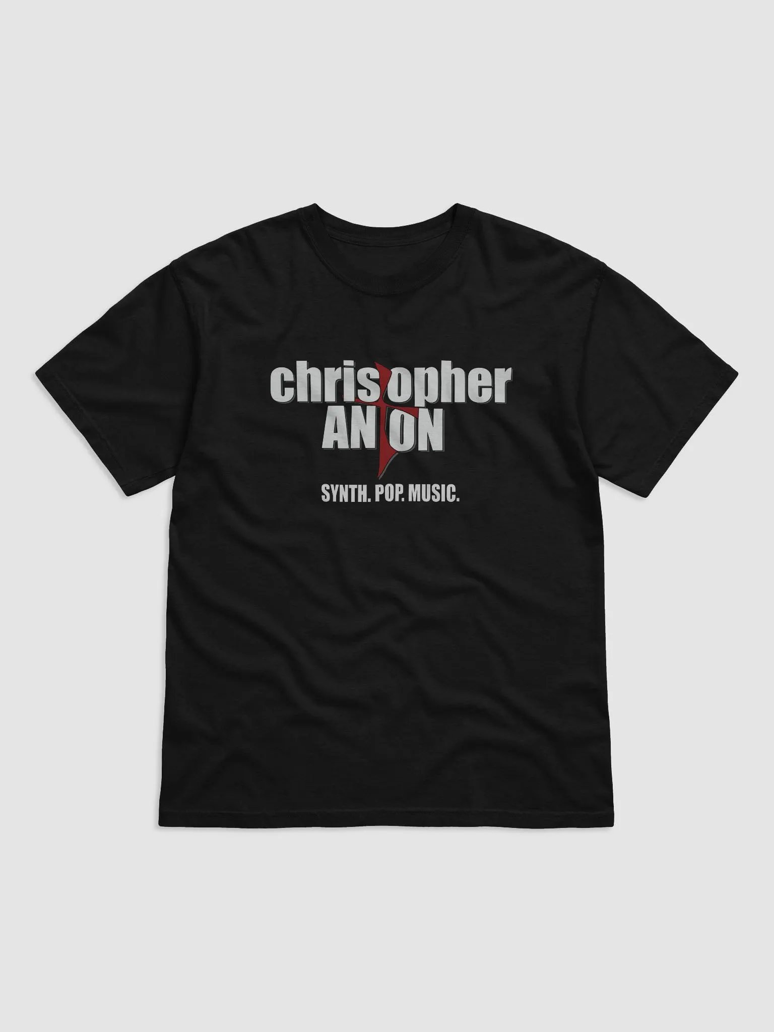 christopher ANTON - Logo SYNTH. POP. MUSIC. T-Shirt product image (1)