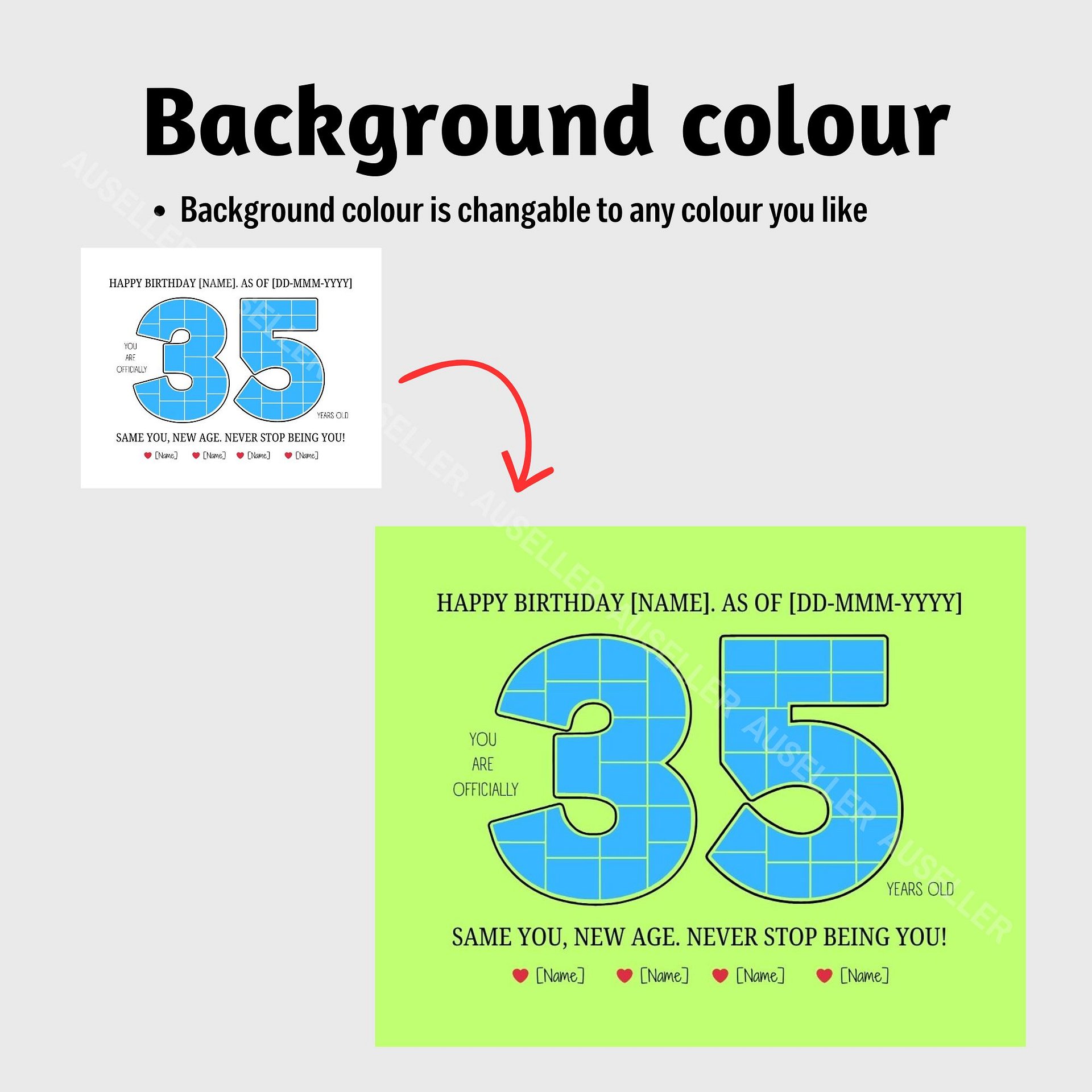 35th Birthday Photo Collage Poster - Canva Template product image (5)