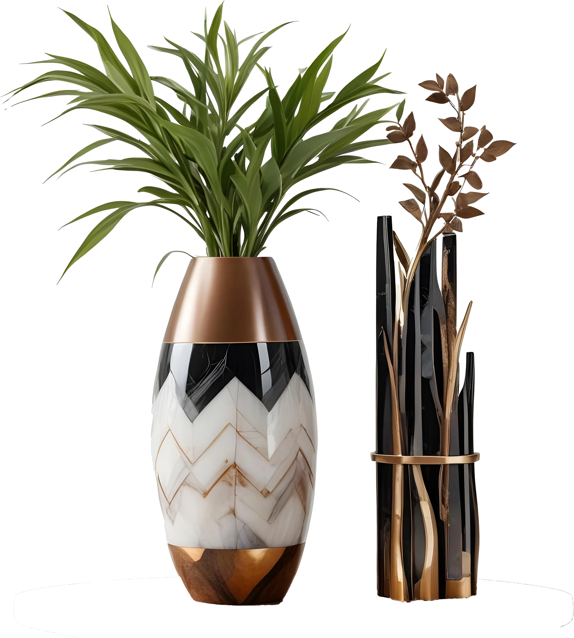 Dream of Eternity – Set of Two Art Deco Vases - PNG product image (1)