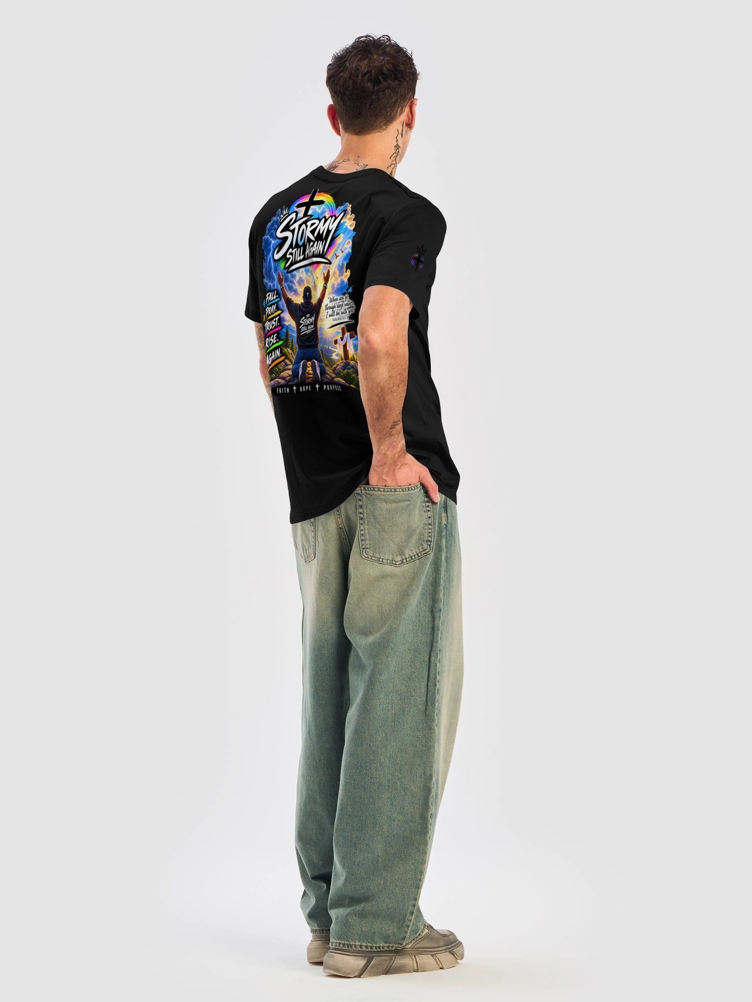 Storm Came, Faith Remained Premium Tee product image (7)