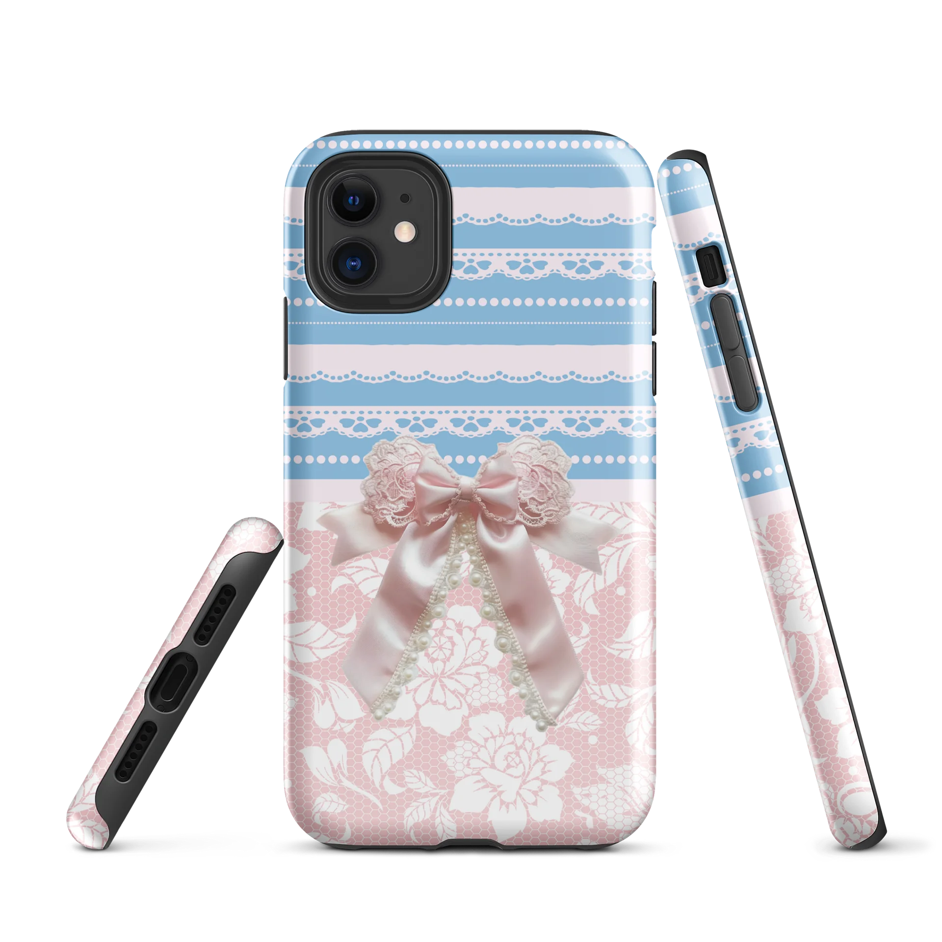 Coquette Lace Bow Soft Pink Girly Phone Case product image (1)