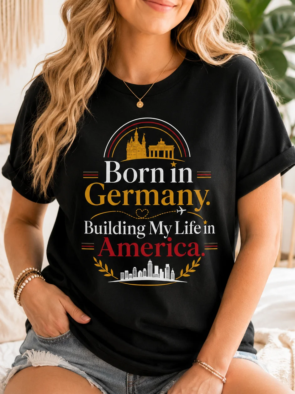 Born in Germany, Building My Life in America T-Shirt product image (1)